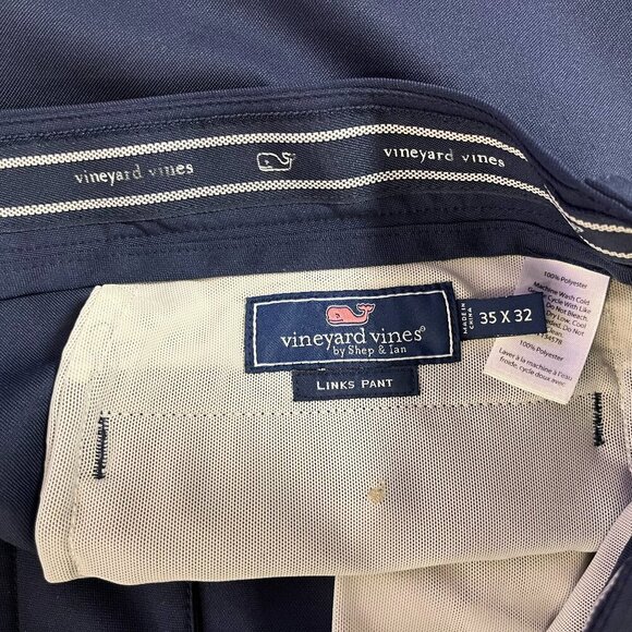Vineyard Vines Men's Navy Blue Links Pants - Size 35 x 32 - Picture 5 of 5